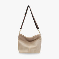 Sac bandoulière en simili cuir à sangle en tissu