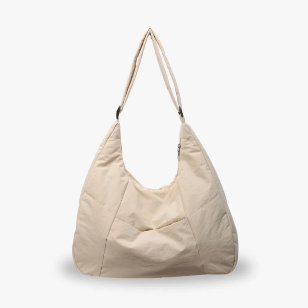Sac cabas rembourré en nylon à bandoulière large
