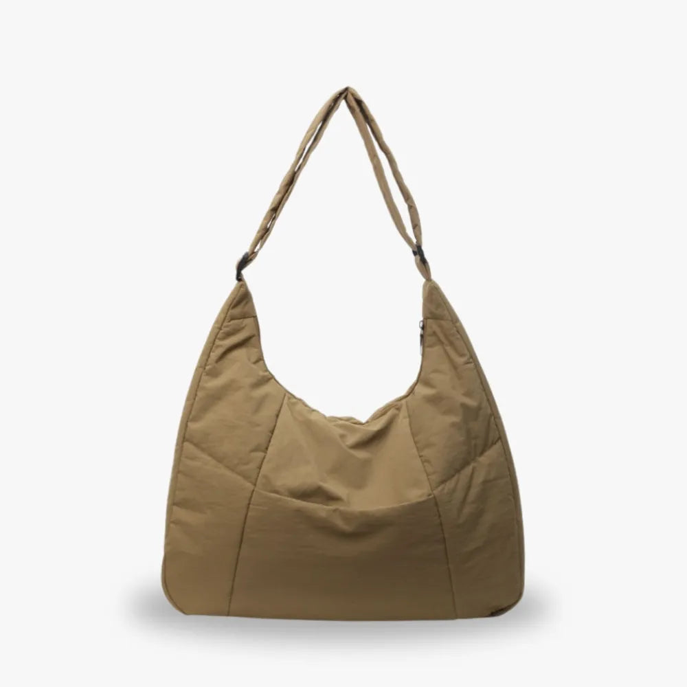 Sac cabas rembourré en nylon à bandoulière large