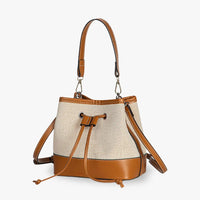 Petit sac seau en toile légère à cordon