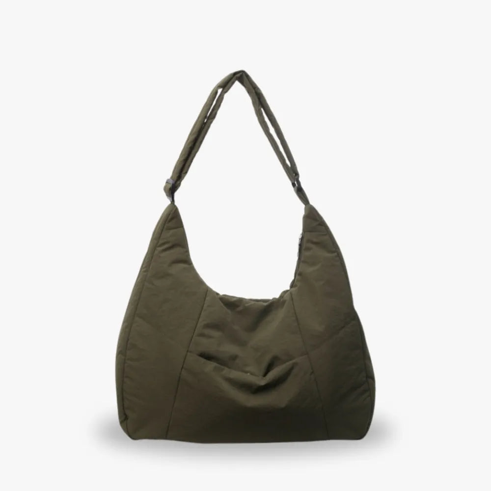 Sac cabas rembourré en nylon à bandoulière large