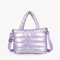 Sac cabas zippé en nylon à bandoulière amovible