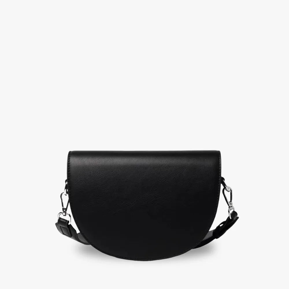 Petit sac bandoulière demi-lune en simili cuir