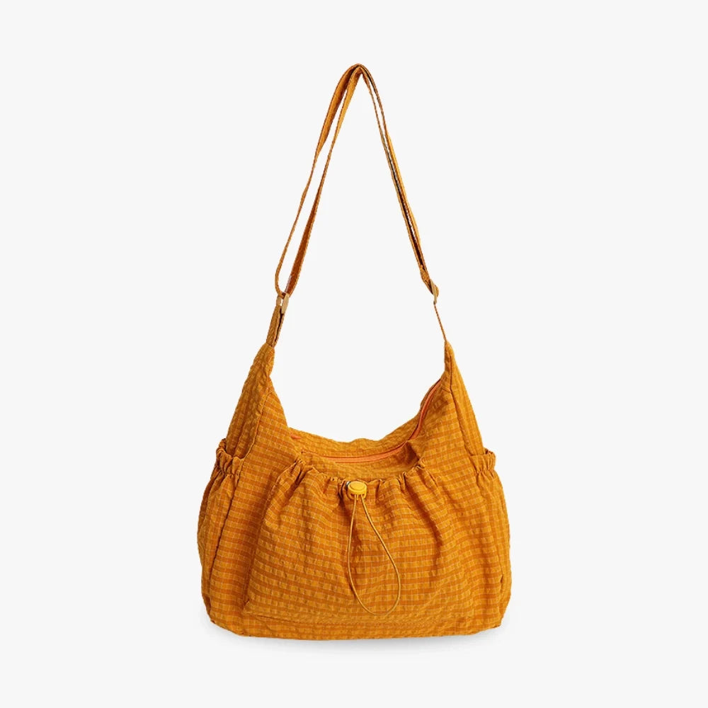 Sac bandoulière à carreaux en nylon