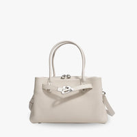 Sac à main en cuir véritable grainé à bandoulière