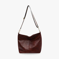 Sac bandoulière en simili cuir à sangle en tissu