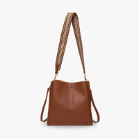 Sac seau bandoulière en simili cuir grainé