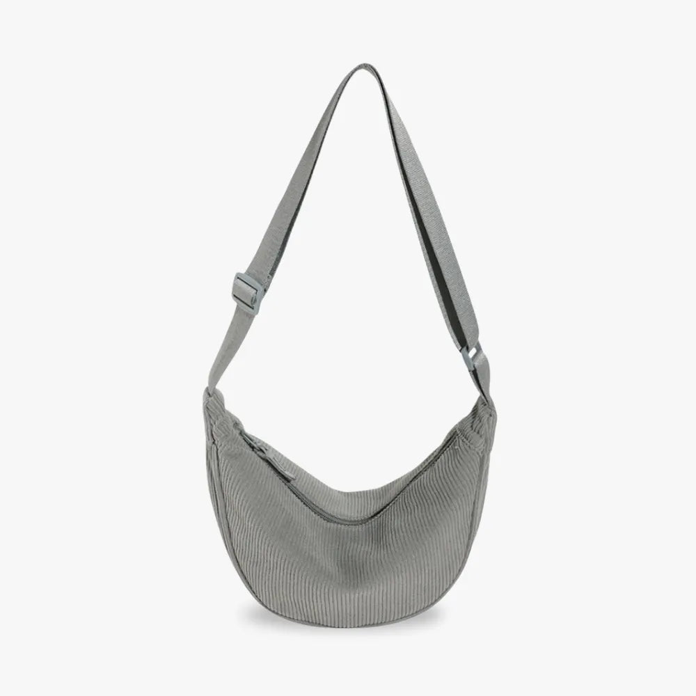 Sac banane bandoulière en velours côtelé