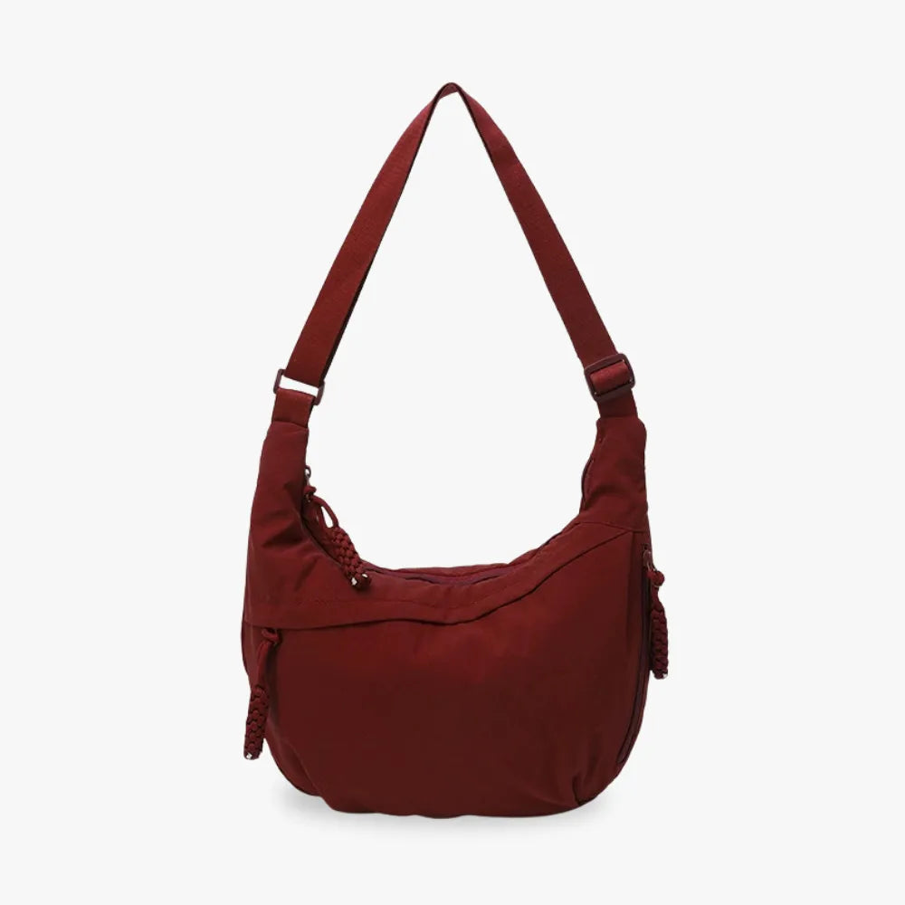 Sac bandoulière plat en nylon déperlant