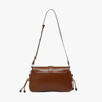 Petit sac bandoulière à rabat et poches zippées