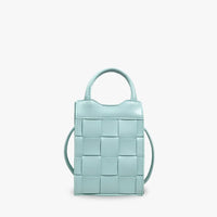 Mini sac à main tressé en simili cuir