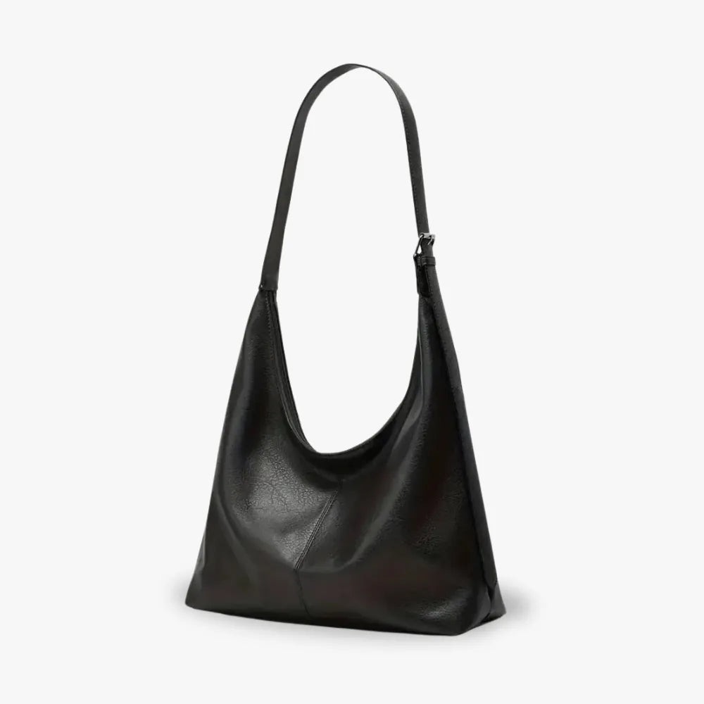 Sac hobo en simili cuir grainé pour ordinateur