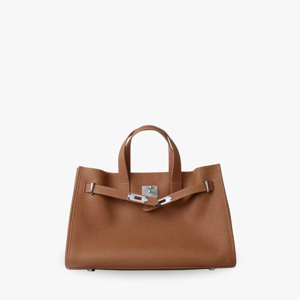 Sac cabas en cuir grainé pour ordinateur 15 pouces