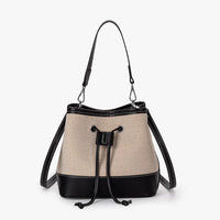 Petit sac seau en toile légère à cordon