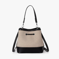 Petit sac seau en toile légère à cordon