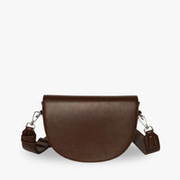 Petit sac bandoulière demi-lune en simili cuir