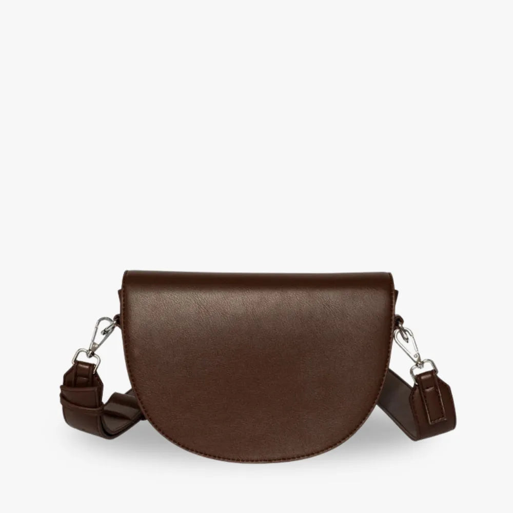Petit sac bandoulière demi-lune en simili cuir