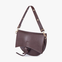 Sac bandoulière vintage en simili cuir avec pompon