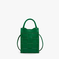 Mini sac à main tressé en simili cuir