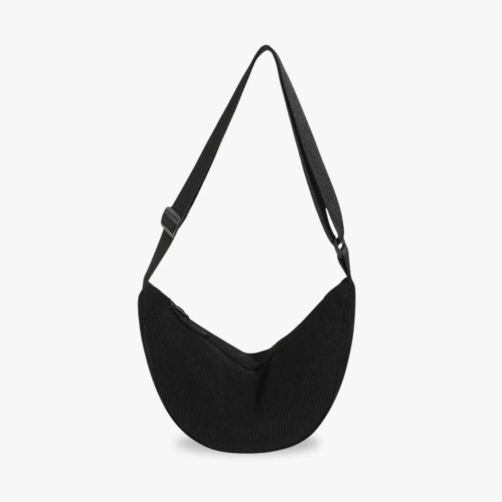 Sac banane bandoulière en velours côtelé