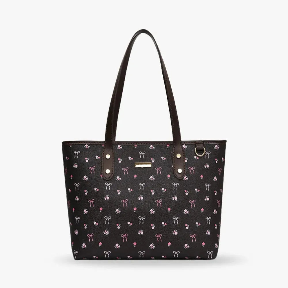 Sac cabas pour les cours en simili cuir à motifs