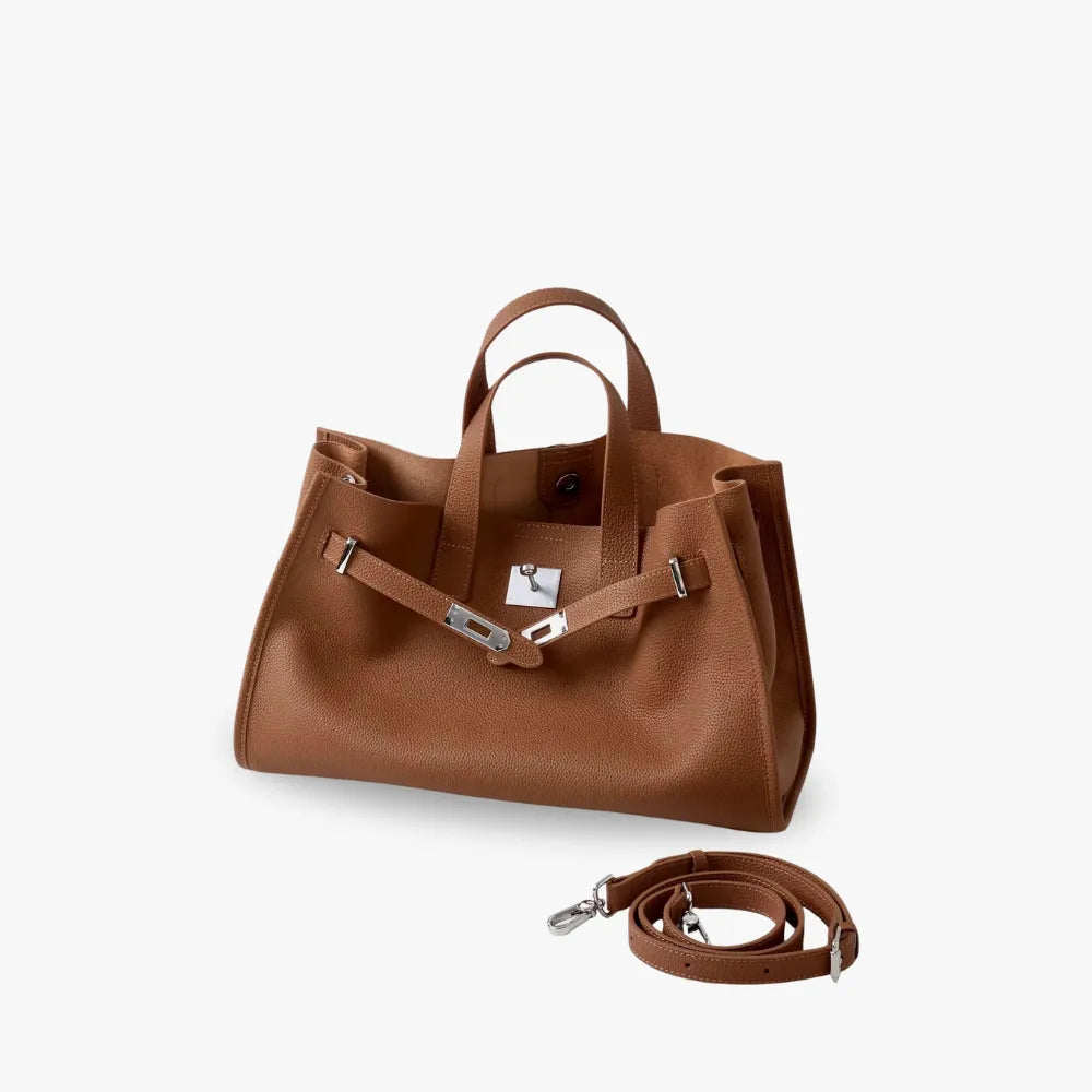 Sac cabas en cuir grainé pour ordinateur 15 pouces