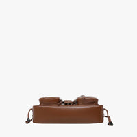 Petit sac bandoulière à rabat et poches zippées