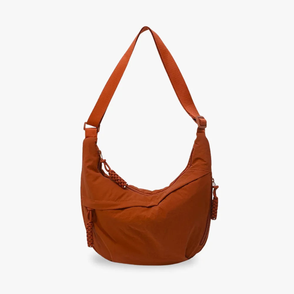 Sac bandoulière plat en nylon déperlant