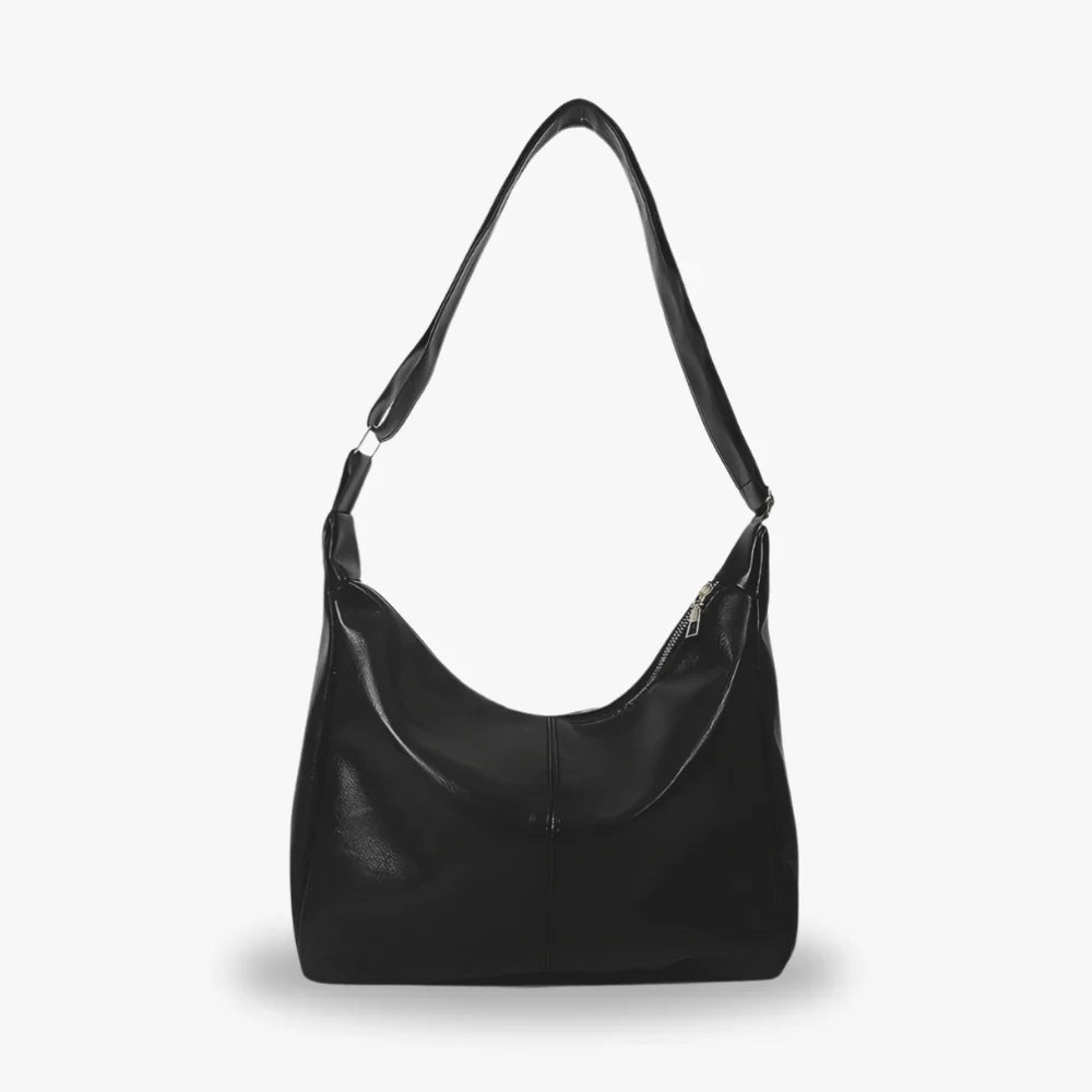 Sac hobo en simili cuir froissé