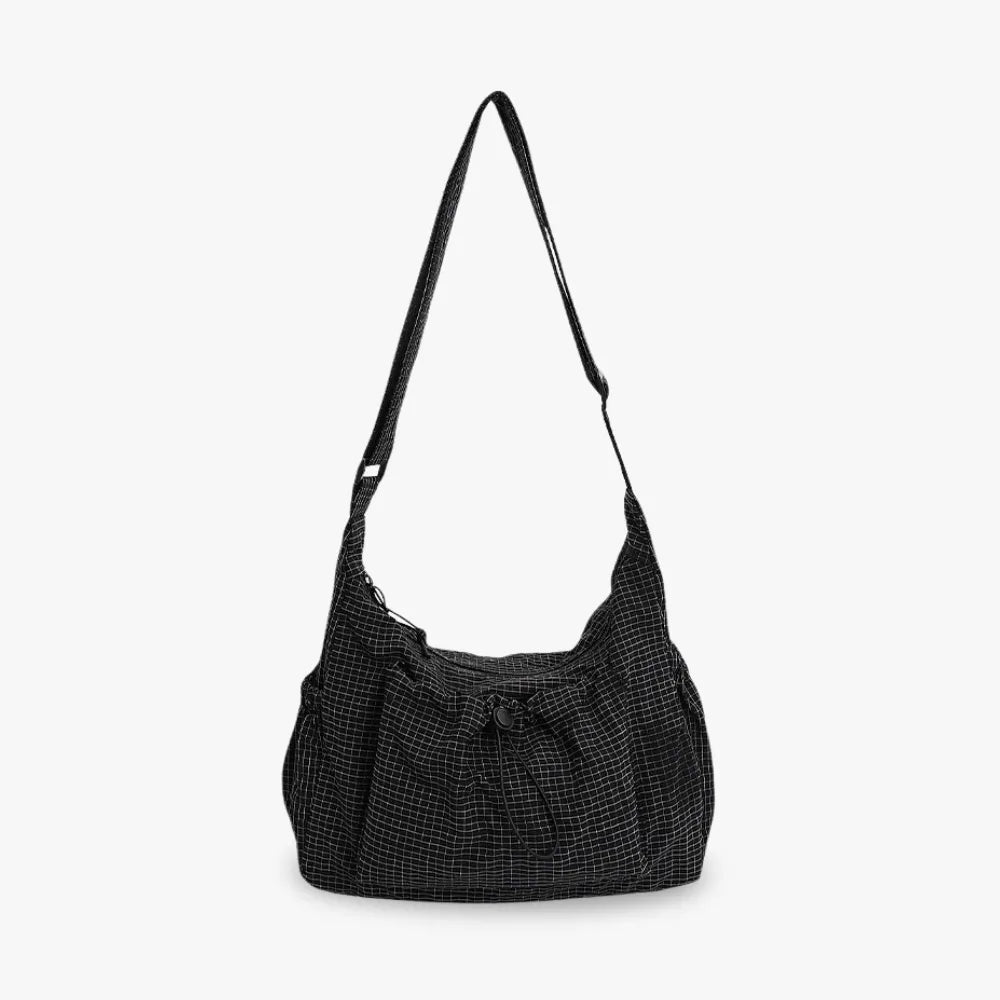 Sac bandoulière à carreaux en nylon