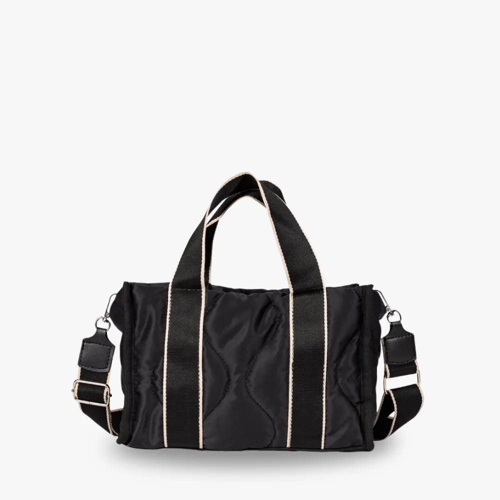 Petit sac bandoulière matelassé en coton et nylon
