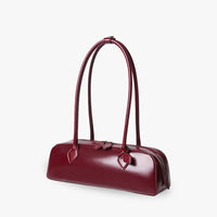Sac à main allongé en cuir véritable brillant