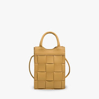 Mini sac à main tressé en simili cuir