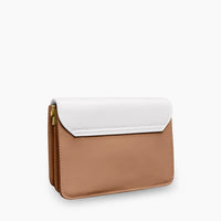 Mini sac bandoulière bicolore en simili cuir