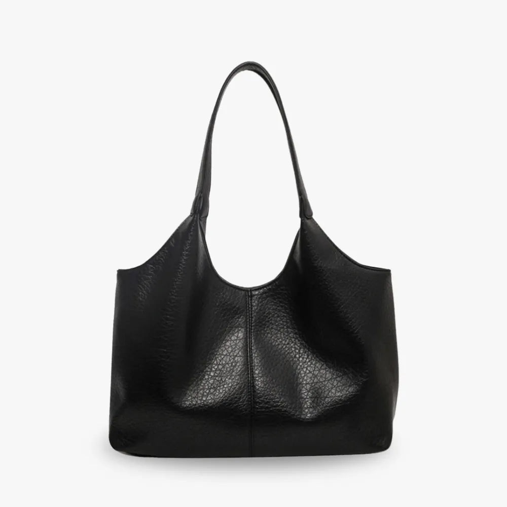 Sac hobo cabas minimaliste en simili cuir grainé