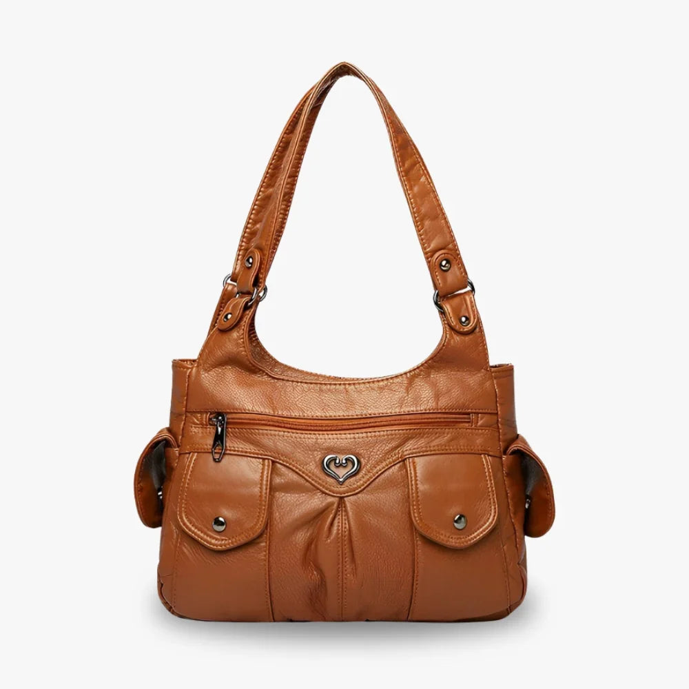 Sac à main en simili cuir à deux compartiments