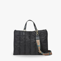 Sac cabas matelassé en coton et nylon