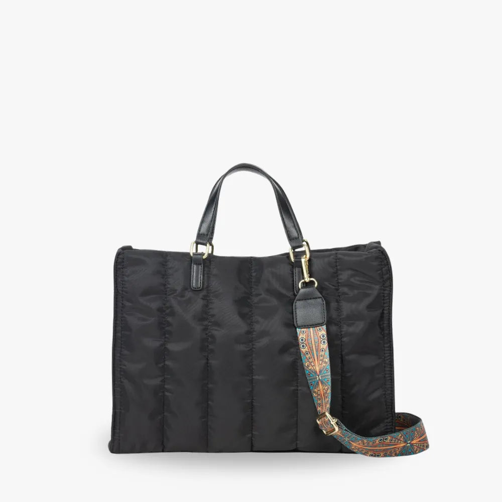 Sac cabas matelassé en coton et nylon