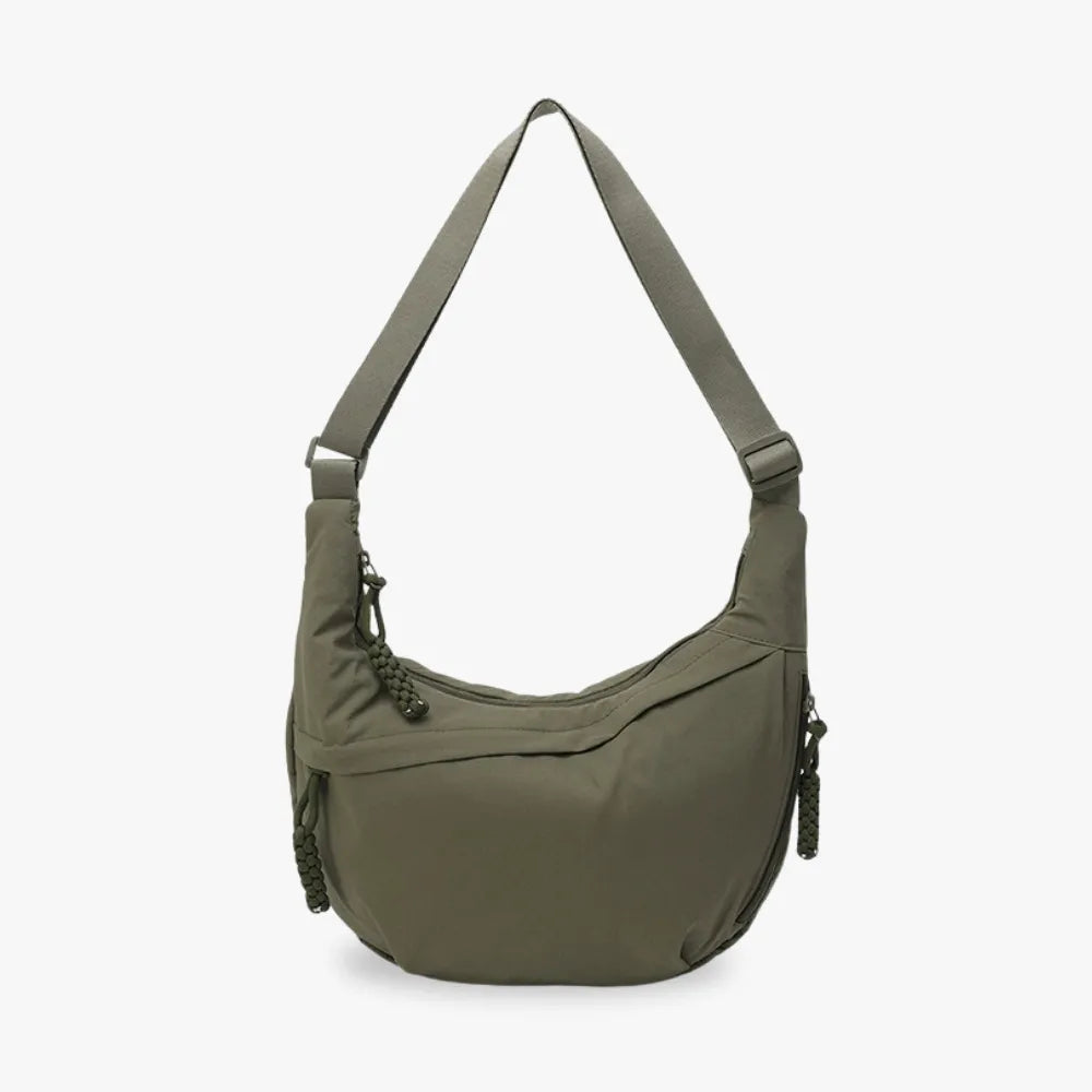 Sac bandoulière plat en nylon déperlant