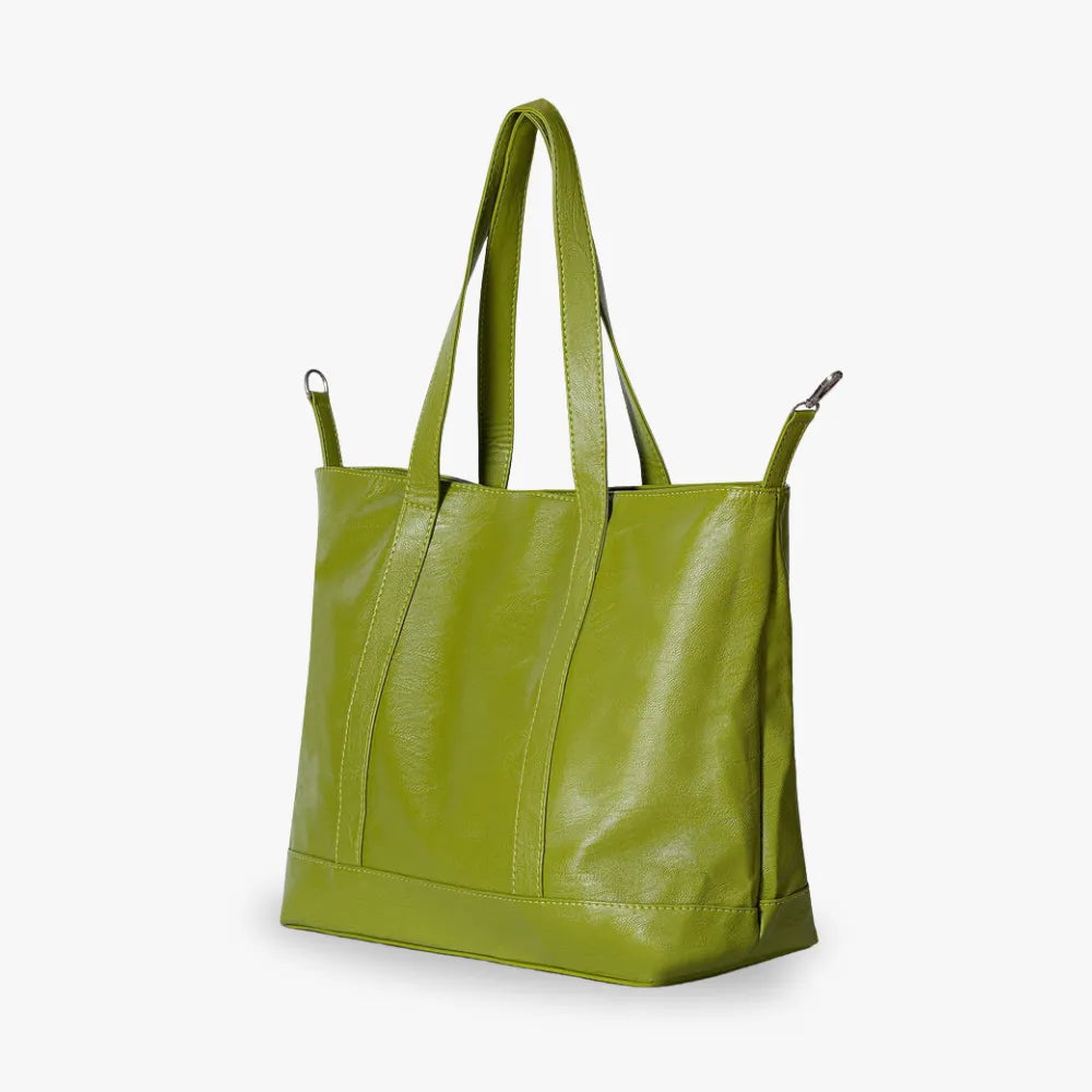 Sac cabas en simili cuir avec porte-clés intégré