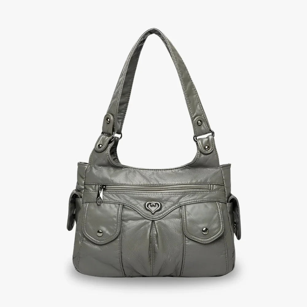 Sac à main en simili cuir à deux compartiments