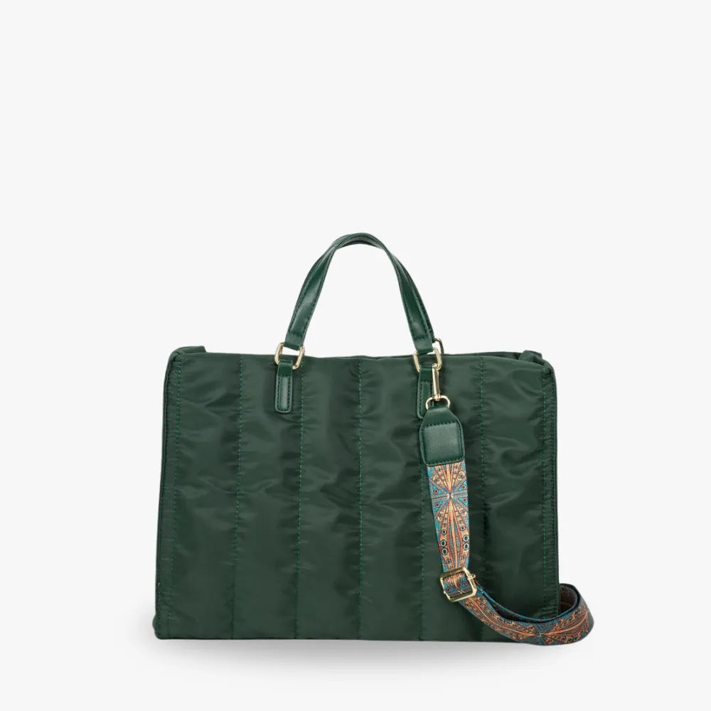 Sac cabas matelassé en coton et nylon