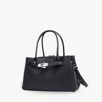 Sac à main en cuir véritable grainé à bandoulière