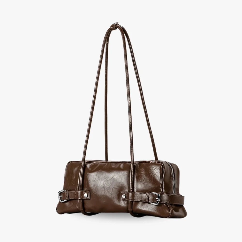 Sac à main brillant à ceinture décorative