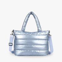 Sac cabas zippé en nylon à bandoulière amovible