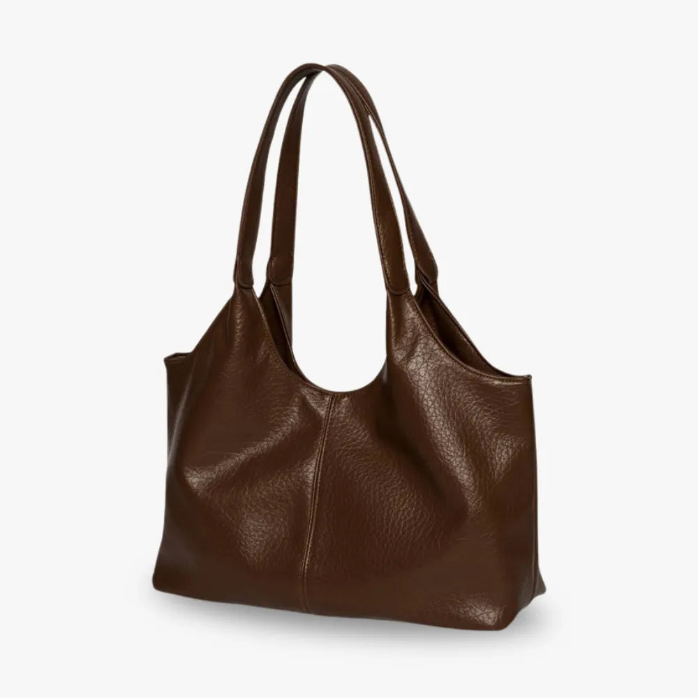 Sac hobo cabas minimaliste en simili cuir grainé