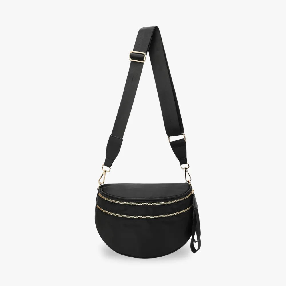 Sac bandoulière à damier en nylon déperlant