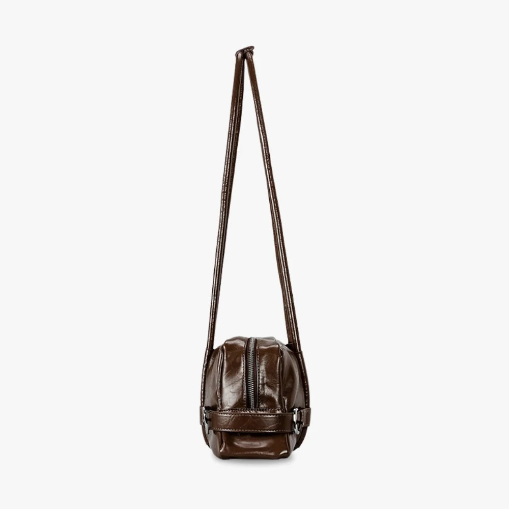 Sac à main brillant à ceinture décorative