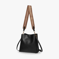 Sac seau bandoulière en simili cuir grainé