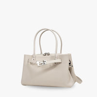 Sac à main en cuir véritable grainé à bandoulière